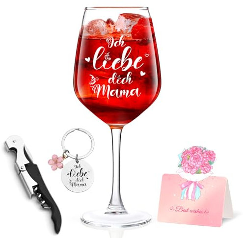 Joymaking Weingläser Muttertagsgeschenk, Geschenke für Mama zum Muttertag, Geburtstag, Weihnachten - 16oz