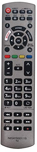 ROLLGAN N2QAYB001115 Replace Remote Compatible with Panasonic Viera TV TX-40EX610E TX-40EX613E TX-50EX700B TX-50EX730E TX-65EX700B