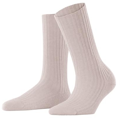 FALKE Damen Cosy Wool Boot Socken atmungsaktive klimaregulierende geruchshemmende nachhaltige Wolle Kaschmir verstärkt flache Naht für druckfreie Fußspitze Business Alltag 1 Paar