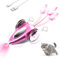 Migipaws Jouets automatiques pour Chat, Jouet Souris Intelligent pour Chat, Jouet interactif pour Chaton avec LED, Rechargeable (Rose)