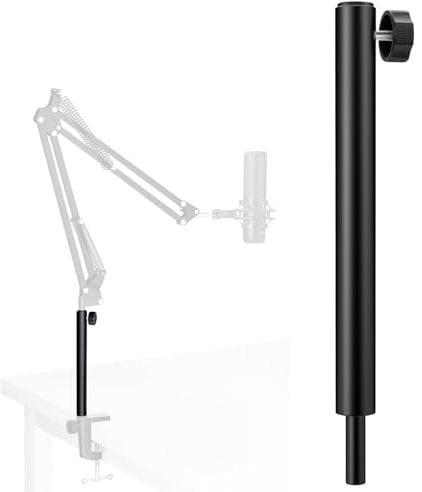 InnoGear Mikrofonarm Verlängerungsrohr Aluminiumlegierung Mikrofonständer Verlängerung Erhöhung Schreibtischhalterung Mikrofonarm Verlängerungsstange für Mikrofonaufhängung Galgen Scherenarm Ständer