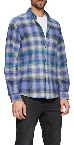 s.Oliver Herren 2156027 Hemd kariert, Regular Fit