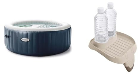 Intex Pure Spa Blue Navy 6 Places & Porte Verre Pure Spa