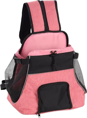 Flamingo Sac de Transport Avant Xanty Rose - 29x23x38cm - Fond Amovible avec Fermeture éclair - Sangle régable avec Mousqueton - Partie arrière renforcée avec Bandes réfléchissantes