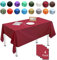 MORAINJAY 4 Stück 137cmx274cm Rechteckig Einweg Tischdecke, Weinrot Wasserdicht Fleckschutz Tischdecken für Geburtstagsfeier,Hochzeit, Weihnachten, Kindergeburtstag, Esszimmer, Garten,Party