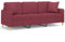 ULUYYUC Wohnzimmer Möbel Bodensofa Sofas & Couches Ecksofa - 3-Sitzer-Sofa mit Zierkissen Weinrot 180 cm Stoff für Terrasse Party Garten Lounge