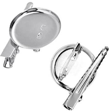 SOIMISS 100stücke Broschen Basis Mit Clip Und Eisenplatte Diy Schmuckherstellung Zubehör Für Personalisierte Brustnadeln Runddisk Für Kreative Projekte