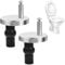 2 Pack Quick Release Toilet Seat Fixings, Toilet Seat Fittings Top Universal Toilet Seat Hinge Toilet Seat Hinges Fittings for WC Toilet Blind Holes Toilet Top Fix Brackets