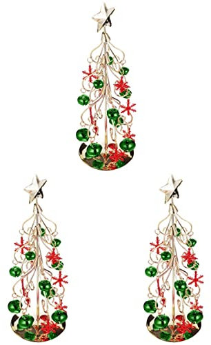 Albero di Natale Vintage Ornamento in Metallo Display Albero di Natale Rotante da Tavolo Mini Albero di Natale in Metallo Albero a Spirale di Natale Albero in Ferro battuto Decorativo Figurine da