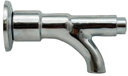 L'ARTISTICA F.LLI PERINCIOLI | Rubinetto Pulsante per Fontane Attacco 1/2 M Cromato, Rubinetto in Ottone per Fontane a Colonna o Muro, 75x124mm