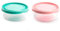 Tradineur - Pack de 2 Fiambreras Redondas - Plástico - Capacidad de 500 ml - Apto para microondas y lavavajillas - Ø 13,5 x 5,5 cm - Color Aleatorio