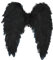 KarneLux Ángel de alas de plumas – Accesorio para disfraz de ángel, Cupido y niño Cristo – Ideal para carnaval, Halloween o teatro – 45 x 45 cm (negro)