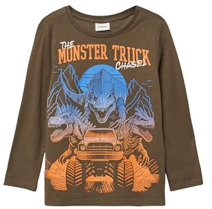 s.Oliver Longsleeve mit großem Dino-Print und Stickerei-Details