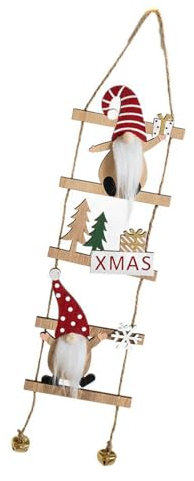 YCHUCH Bewegliche Kletterleiter Dekoration für Weihnachtsbaum Holz Festival Ornament Urlaub Zubehör für Indoor Outdoor