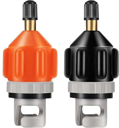 AHEJIOO 3 Stück Sup Pumpe Adapter, Sup Adapter Für Kompressor, Für Stand Up Paddle Motor, Schlauchboot, Stand Up Paddling Board (Orange/Schwarz)
