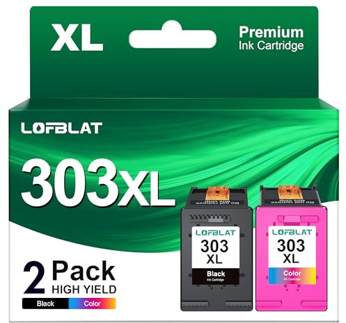LOFBLAT 303 303XL Multipack Druckerpatronen Kompatibel für HP 303 Druckerpatronen Multipack für HP Envy Inspire 7900e Patronen für HP Envy 6230 7830 6220 6232 6234 7130 7134 (2er-Pack)