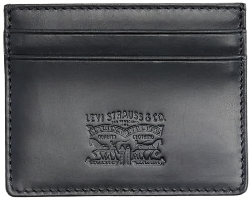 Levi's Damen Leather Card Case Wallet, Caviar, Einheitsgröße
