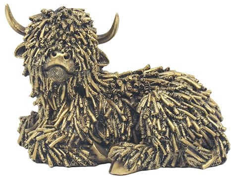 Lesser & Pavey Highland Cow Decor Figurine | Weather Inspired Theme, Charming Character, Stable Display, Decorative Accent, Ideal for Home and Office Decor, Gift Idea