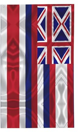 Amerikanische Flagge Hawaii, dekorative Outdoor-Flagge, 90 x 152 cm, vertikales Polyester-Banner