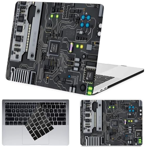 FFBOFFC Coque Compatible pour MacBook Pro 13 Pouces 2012 2011 2010 2009 2008 Version avec CD-ROM Modèle A1278, Rigide en Plastique de Protection Mince et Housse de Clavier, Technologie des Circuits