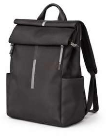 Rungassi Urban Line Rucksack extra leicht 600 g modischer City-Rucksack Backpack Mint Hellblau Schwarz Beige Pink Flieder Grau (Schwarz)
