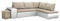mb-moebel Ecksofa mit Zwei Hocker Sofa Eckcouch Couch mit Schlaffunktion und Bettkasten Ottomane L-Form Schlafsofa Bettsofa Polstergarnitur - 265x280x88cm - BELGRAD (Ecksofa Rechts, Beige + Weiß)