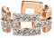beyoutifulthings Ohr-klemme GLITZERNDE ZIRKONIA VIERECKE clear Ohringe Ohr-ringe Ohr-clip Fake-Piercing Messing Roségold