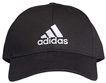 adidas Unisex-Adult Bball Cot Baseball Cap, Black/Black/White, OSFL