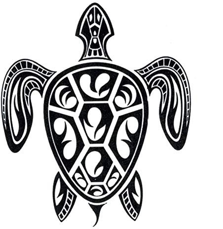 EROSPA® Tattoo-Bogen temporär/Sticker - Schildkröte Turtle - Wasserfest