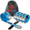 STURDLINK 6 Stück Zurrgurte, 25 mm, 250 kg, mit Klemmnockenschnalle, 3 m, 4 m, 5 m + Tasche, für Fahrradträger, Dachgepäckträger, Anhänger, PKW, LKW, in Blau, aus Polyester