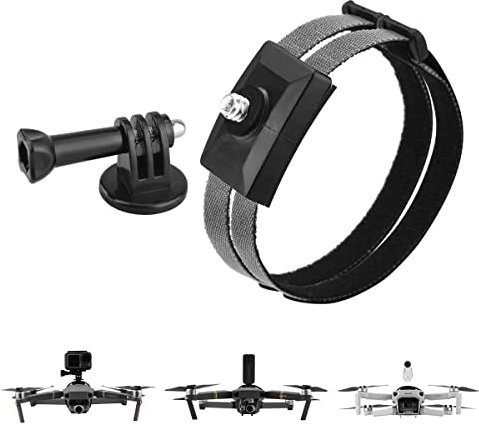 HeiyRC Sports Camera Mount for DJI Mini 3 Pro/Mavic 3/Air 2S/Mavic 2 Pro Zoom/Mini 1 2 Drone for OSMO Action 2 Insta360 One R X X2 for Gopro 13 Hero 5 6 7 8 Panoramic Camera Connector Holder Accessory