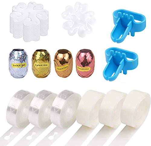 Ballonbogen Girlande Kit Ballon-Dekorationsstreifen Kit für Bogengirlande Ballon-Knotter Ballonklebepunkt Ballon-Dekorationsstreifen für Party Hochzeit Geburtstag Weihnachten Babyparty