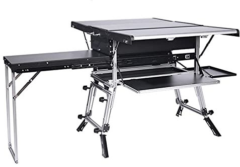 Muebles de Cocina para Camping Mesa De Cocina Plegable Portátil para Exteriores, Armario Plegable Portátil con Ruedas, para Actividades Al Aire Libre Y Fiestas En La Playa para Acampar