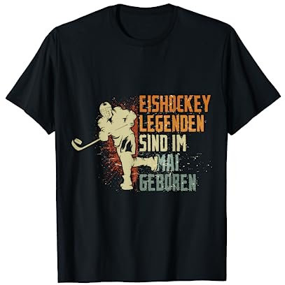 Eishockey Legenden sind im Mai geboren Geburtstag Motiv Mann T-Shirt