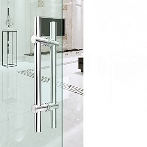 Advap Maniglia per Porta in Vetro di casa Distanza del Foro Regolabile,Maniglia per Porta Scorrevole per Porta della stalla,Maniglia per Porta Doccia Push And Pull,Maniglia Accessori Hardware