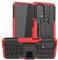 LiuShan Compatible avec OnePlus Nord N200 Coque,Shockproof Robuste Impact Armure Hybride Béquille Housse Étui Couverture pour OnePlus Nord N200 5G / A54 5G/ A93 5G Smartphone,Rouge