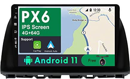 JOYX PX6 Android 11 Autoradio Passt für Mazda CX-5 (2013-2016) - [4G64G] - Rückfahrkamera KOSTENLOS - IPS 10.1 Zoll - 2 Din - Unterstützen DAB Lenkradsteuerung 4G WiFi BT5.0 Carplay 4K-Video HDMI