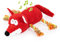Edupet 06014AA Dog Love Hundespielzeug im Fuchs Design, mit Tau, quietschend
