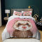 ZZXHG Bettwäsche 200x200 Mikrofaser 3 teilig Rosa Chipmunk-Kind, Bettbezug mit Reißverschluss Für Einzelbett, Weiche Bettwäsche-Sets - 1 Bettbezüge mit 1 Kissenbezug 80x80 cm