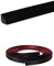 Black PVC Quadrant Trim,Flexible Laminate Beading Self Adhesive Plastic Wall Corner Edging Strip for Worktop Ceiling Floor,Caulk Moulding Skirting Board Trim(3 Meters,19mm*10mm)