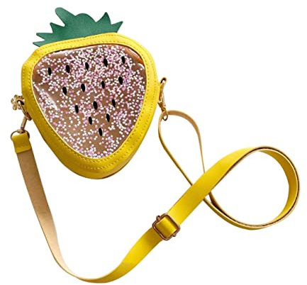 Holibanna Umhängetasche Kinderumbtertasche Für Frauen ?dchen Handtasche Erdbeere Kleine Crossbody- Tasche Handy-brieftasche Sü?e Erdbeerhandtasche ädchen Beutel Pu-leder Prinzessin Tasche