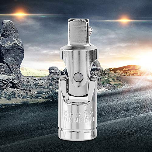 Akozon Chrom-Vanadium-Stahl, Universalgelenk, Drehgelenk, Flex-Sockel, Verlängerungsstange, Stangenadapter, Chrom-Vanadium-Stahl (1/2)