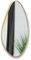 Terra Home Asymmetrischer Wandspiegel Alurahmen, Badezimmerspiegel Flurspiegel Geformter Ankleidespiegel (Gold, 46x82)