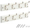 GlazieVault Coat Hooks Wall Mounted - MDF Board Nickel Hook Coat Rack(2 Pack) - Heavy Duty White -Coat Hooks for Wall Clothes Hooks and Wall Hooks