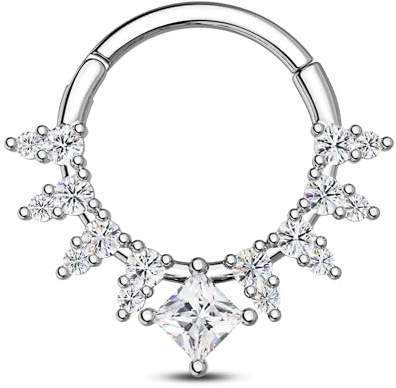 CM Crareesi Mania Piercing Ohr Silber Septum Daith Helix Conch Tragus Piercing Chirurgenstahl Knorpel Ohrring 16G Nasenpiercing Hoop für Frau Männer