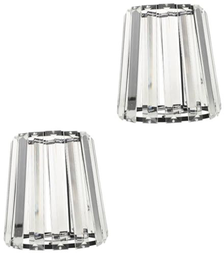 2pcs Crystal Lampshade Lamp Shade ara De Cristal Light Pendant Decorative Replacement Glass Light Glass for Ceiling Iron HOMSFOU