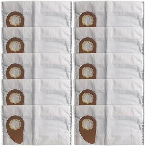 Daaxing Lot de 4/10 sacs à poussière de rechange pour aspirateurs Nilfisk Buddy II 12 18 12 L 18 L/INOX – 81943048 sacs à filtre en polaire (lot de 10)
