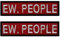 2 Pcs Red Ew People Funny Emblem Patch Tactical Hook & Loop Sew On Embroidered Fastener Applique Patches for Clothes,Backpacks,Hats,Vest,Badge,Jacket,Humorous Phrases Costume DIY Accessories