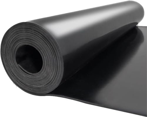 100x300cm Gummimatten, Gummimatte Meterware Gummibodenbelag 3mm Schwarz Bautenschutzmatte Gummistreifen Gummimatte Außenbereich für Garage Werkstatt