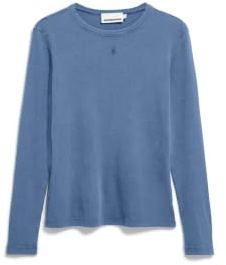 ARMEDANGELS Damen RIPP-Longsleeve aus Bio-Baumwoll Mix GMT DYE Rib Slim Fit